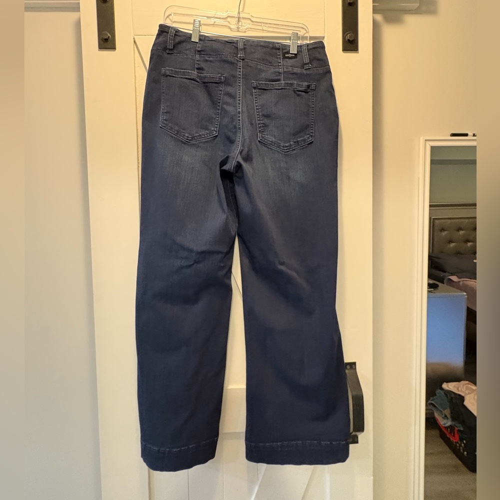 Liverpool Jeans Company Dark Blue Wide Leg Jeans - Picture 3 of 5